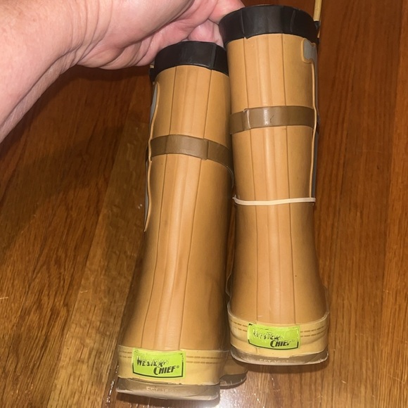 Western Chief Happy Helper Chestnut boots / Rain kids size 2US/ 1UK EUR33 - Picture 7 of 11